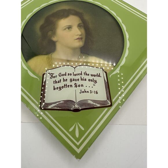 Vtg Religious Jesus Shadow Wall Hanging Sign/Picture Shadow Box 11” - Picture 3 of 7